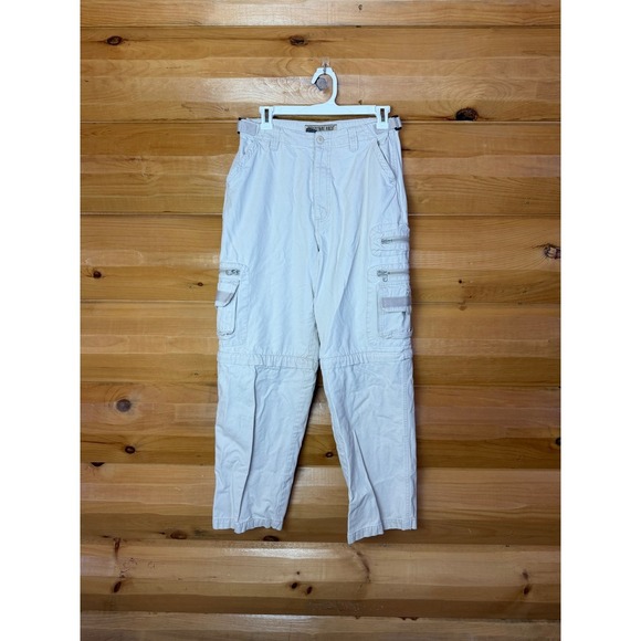 Industrial Rags Other - Vtg Industrial Rags Hardwear Cargo Zip Off Pants Men's Sz 29 Off White 90s